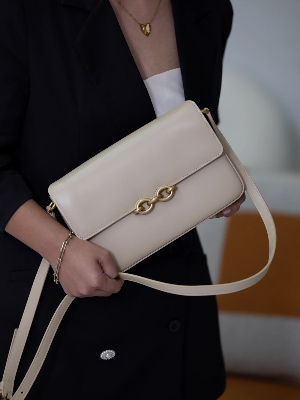 YSL LE MAILLON Shoulder Bag , crossbody bag with Gold Hardware